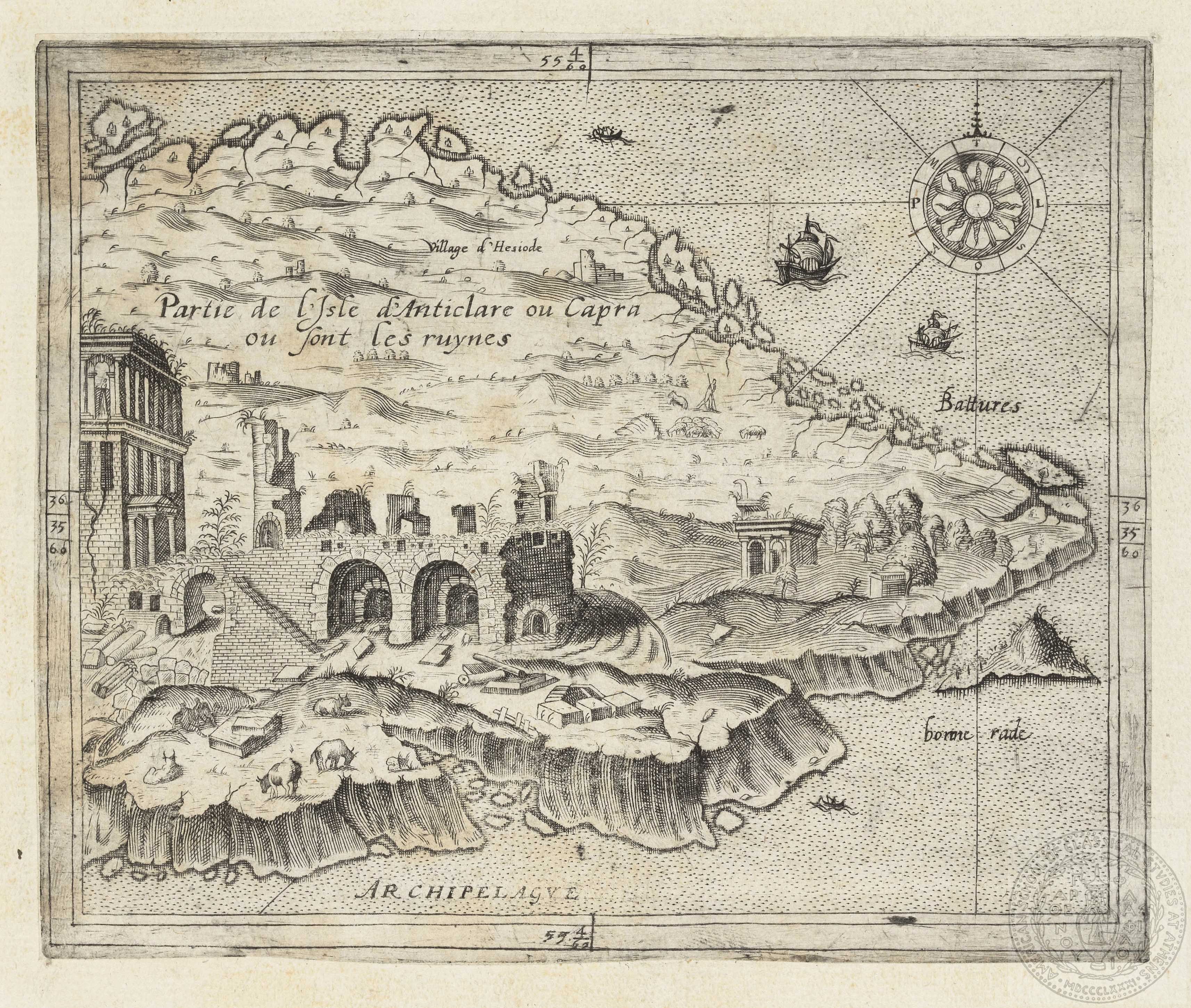 Partie de l' Isle d' Anticlare ou Capra ou sont les ruynes